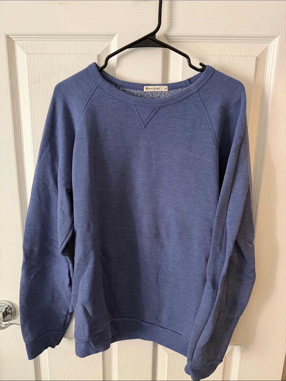Marine Layer Blue Fleece Crewneck Sweatshirt